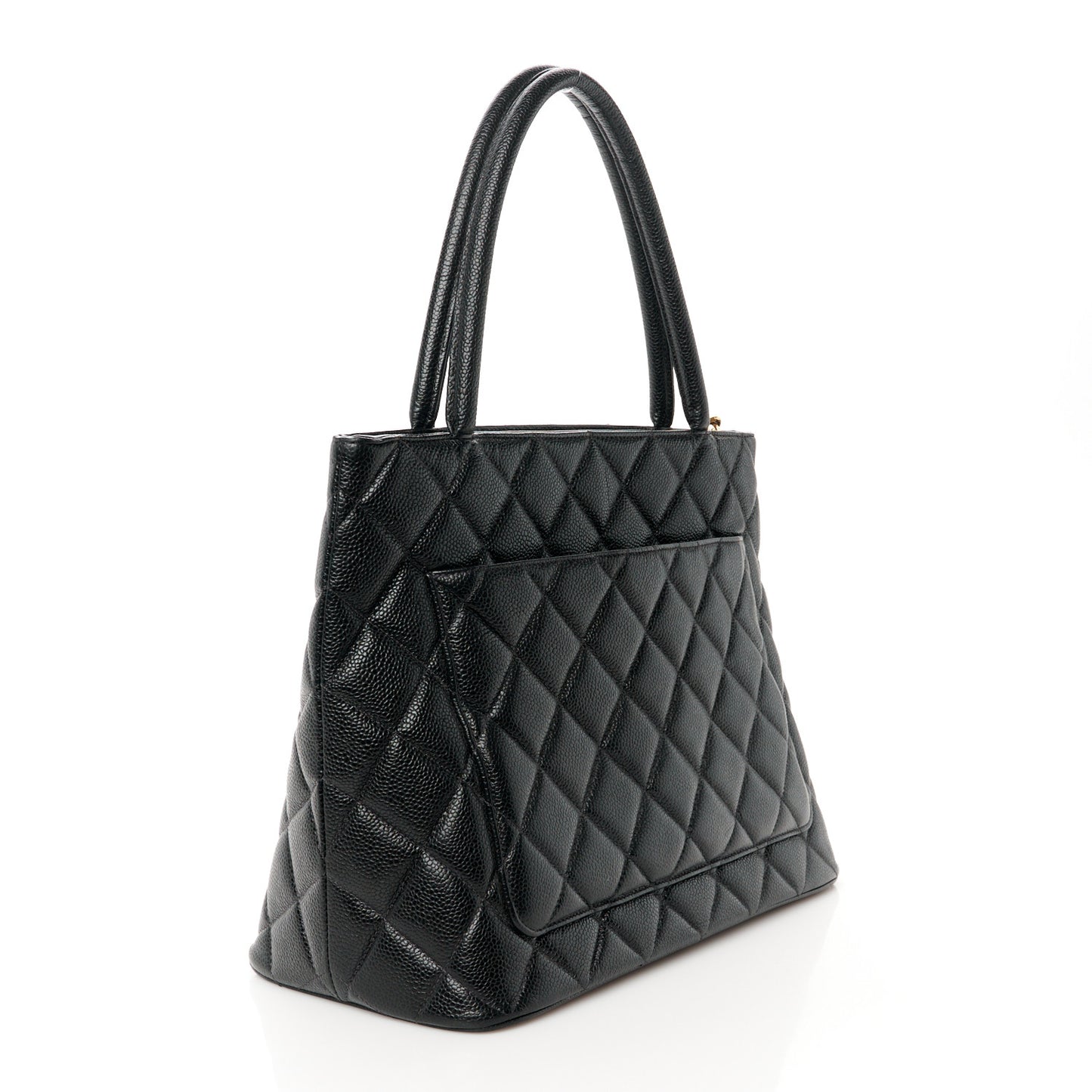 Caviar Quilted Medallion Tote Black
