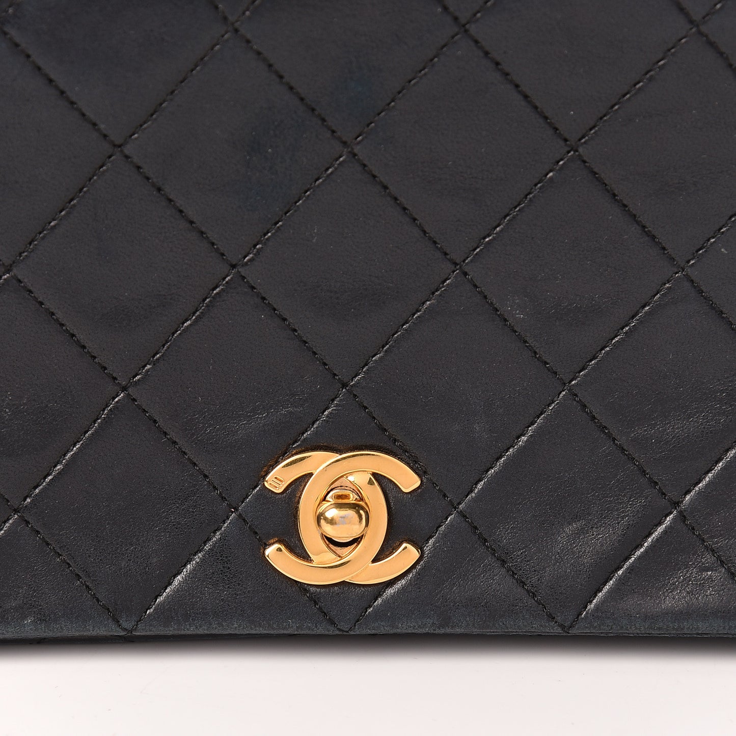 Lambskin Quilted Small Single Flap Bag Black