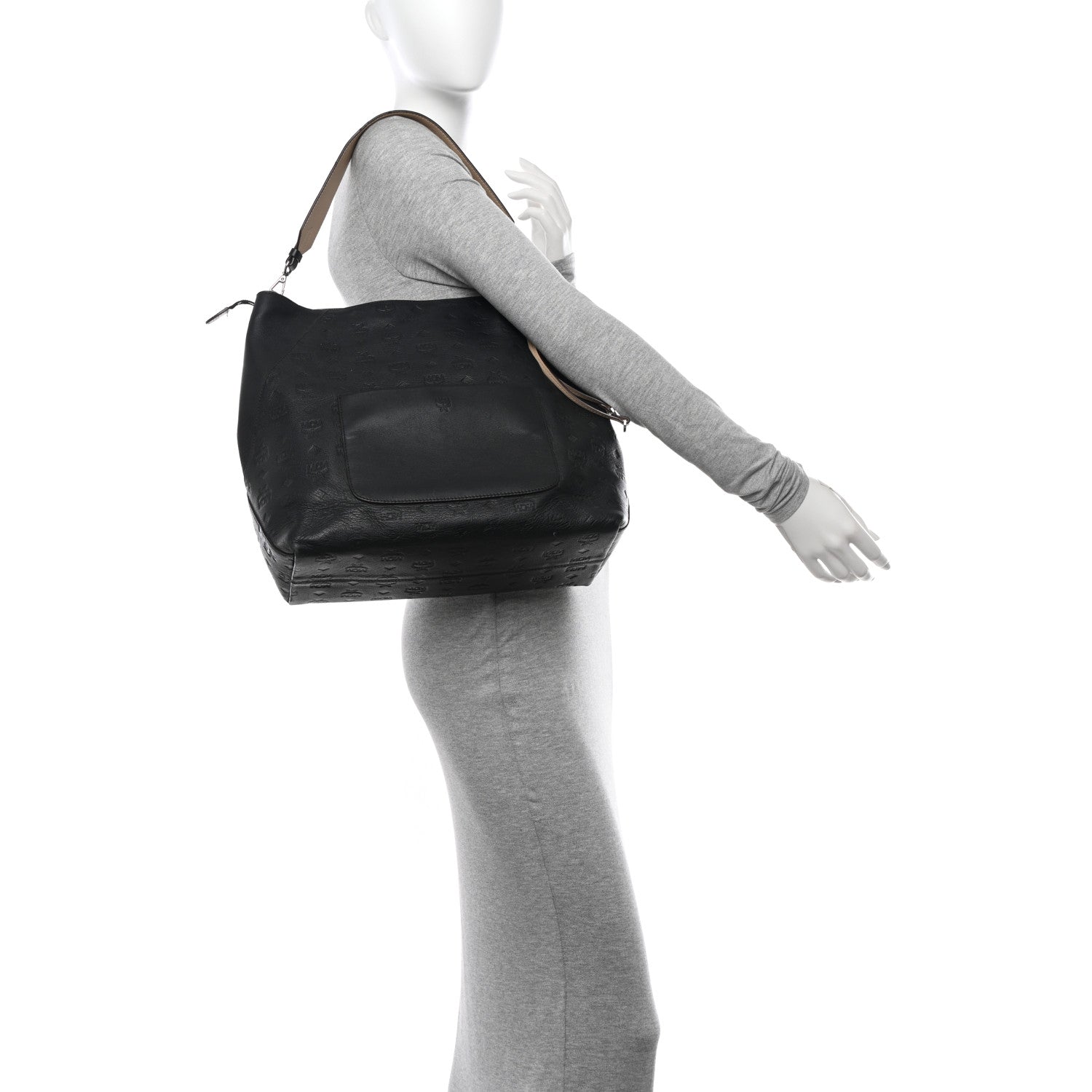 MCM Calfskin Ottomar Large Klara Hobo Black 2 of 12
