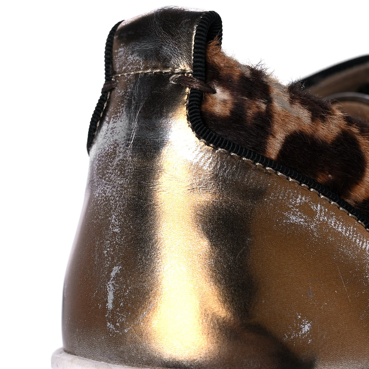 Calf Hair Womens Louis Junior Spikes Flat Sneakers 39 Leopard