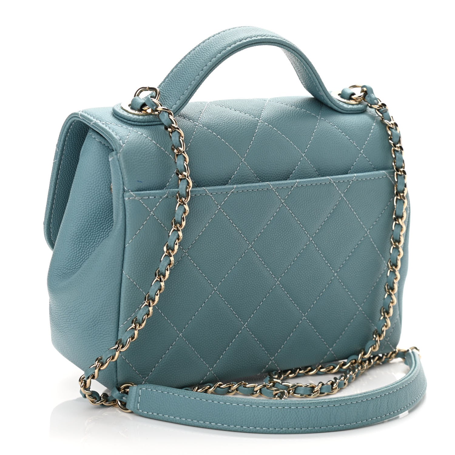 Chanel Caviar Quilted Mini Business Affinity Flap Light Blue 3 of 11