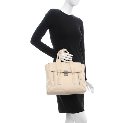 3.1 Phillip Lim 3.1 Textured Calfskin Medium Pashli Satchel Milk 2 of 17