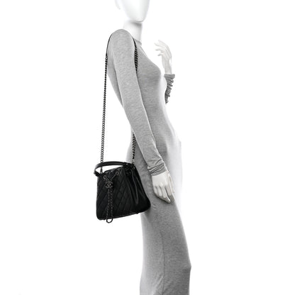 Chanel Caviar Quilted Small CC Bucket Bag Black 2 of 11