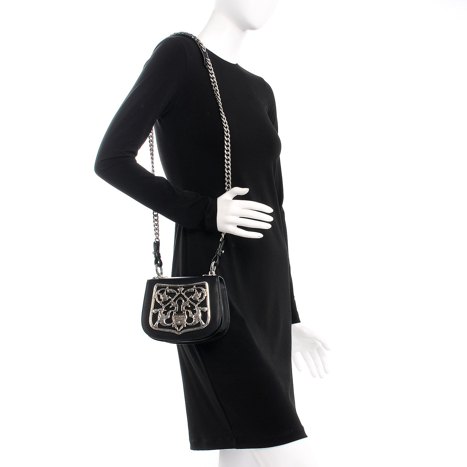 Prada Calfskin Antic Soft Crossbody Bag Nero Black 2 of 6