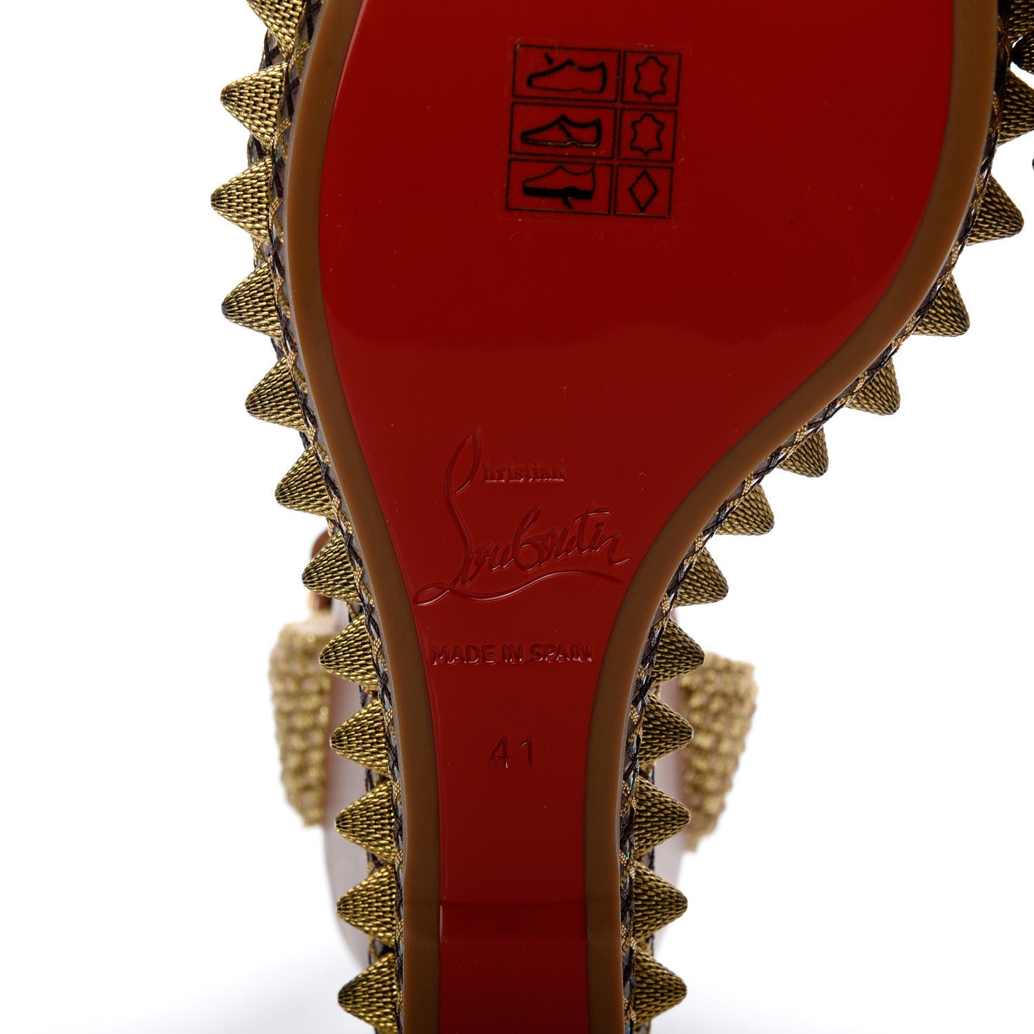 Christian Louboutin Calfskin Cordorella 110 Wedge Sandals 41 Version Cuoio 7 of 8