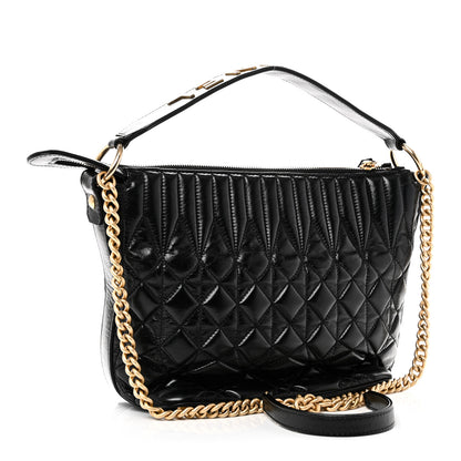 Chanel Glazed Calfskin Quilted State Of The Art Hobo Black 3 of 10