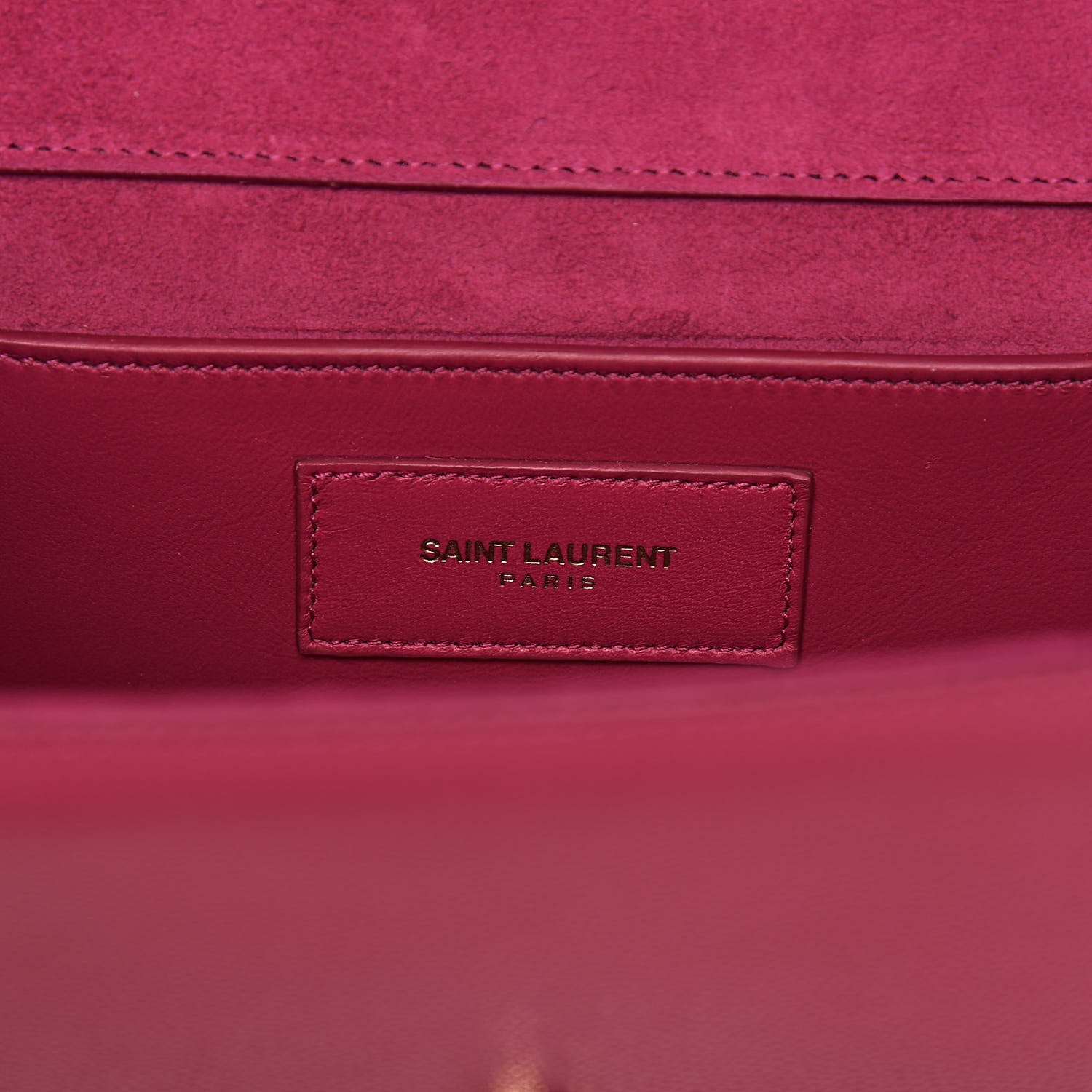 Saint Laurent Grain De Poudre Classic Monogram Cassandre Clutch Lipstick Fuchsia 6 of 6