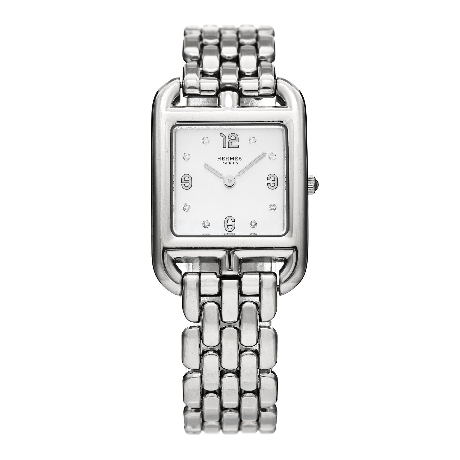 【Mira 】HERMES PARIS エルメス　長袖 透け感　薄手36 Hermes Stainless Steel Diamond Mother of Pearl 23mm Cape Cod