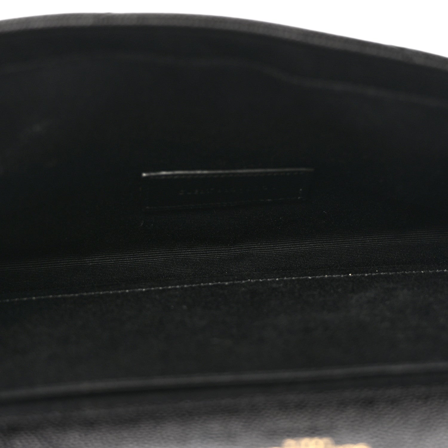 Saint Laurent Grain De Poudre Matelasse Chevron Monogram Envelope Clutch Black 5 of 12