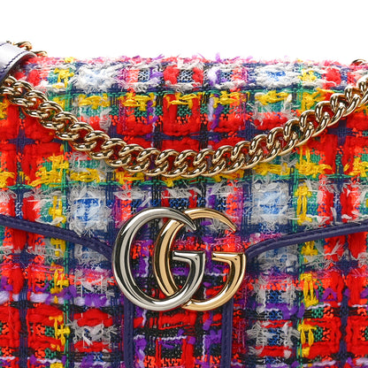 Gucci Tweed Calfskin Small GG Marmont Shoulder Bag Multicolor 8 of 10