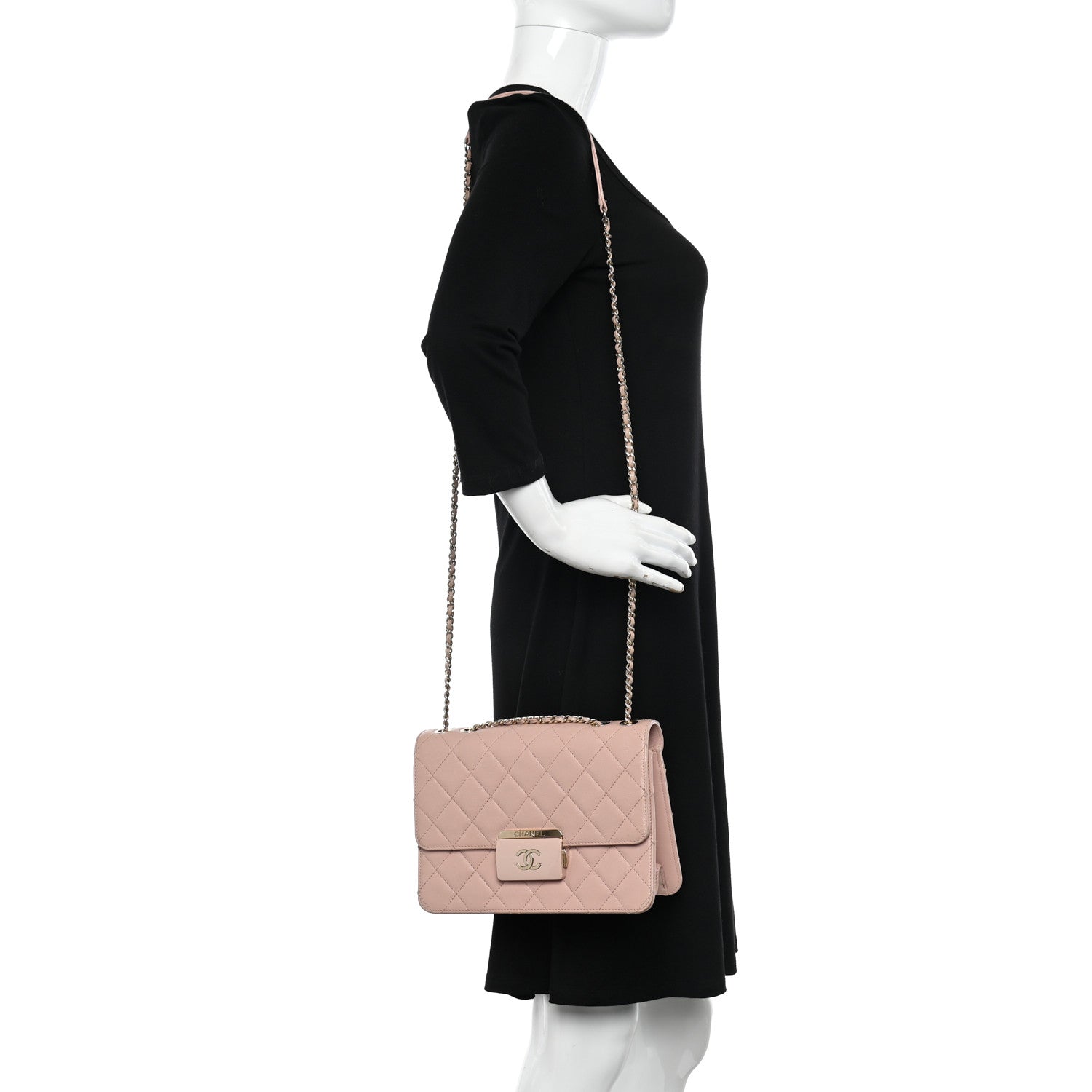 Chanel Sheepskin Quilted Beauty Lock Flap Pink 2 of 10