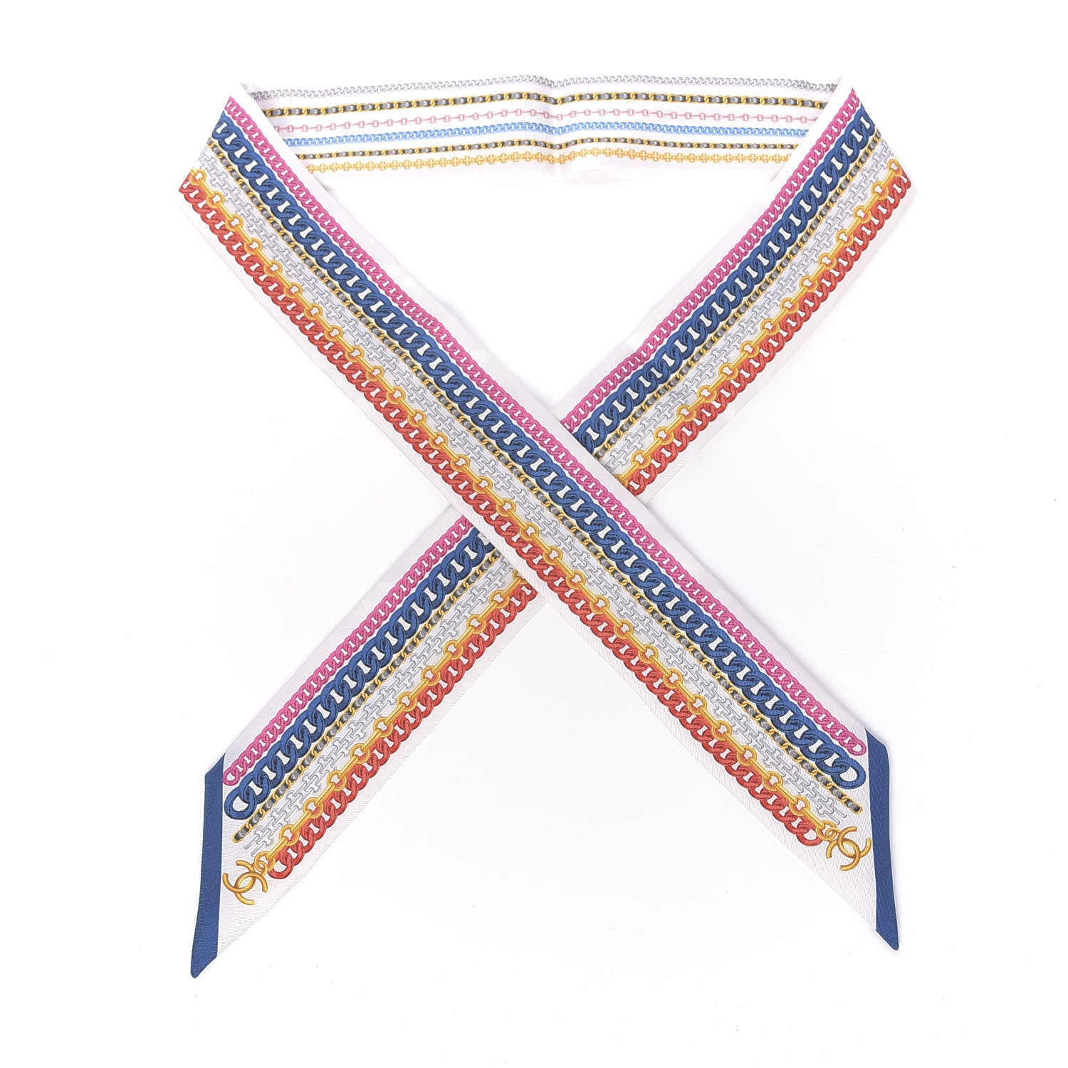 Chanel Silk Chain CC Slim Bandeau Scarf Multicolor 1 of 3