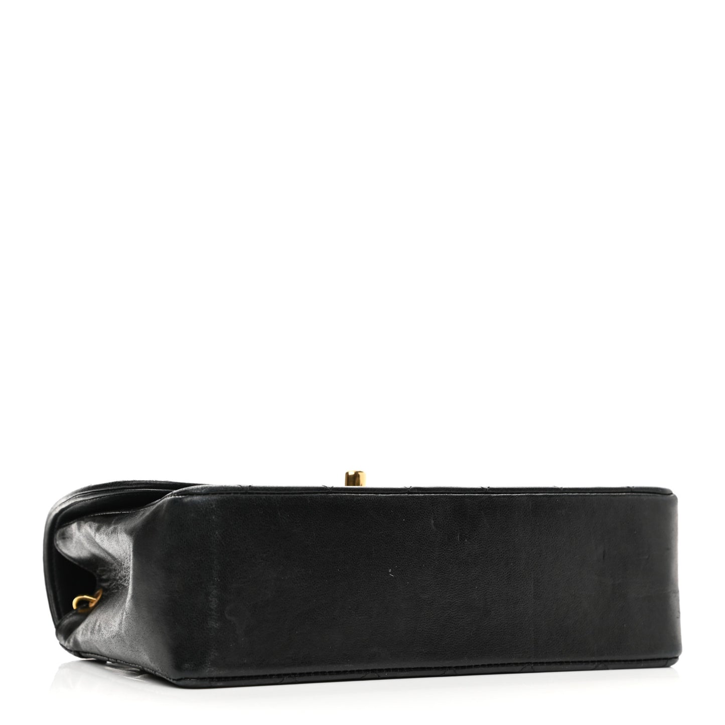Lambskin Quilted Medium Single Flap Black