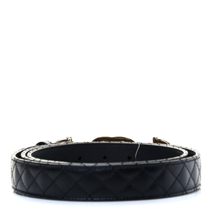 Gucci Calfskin Trapuntata Zumi 30mm Belt 105 42 Black 6 of 8