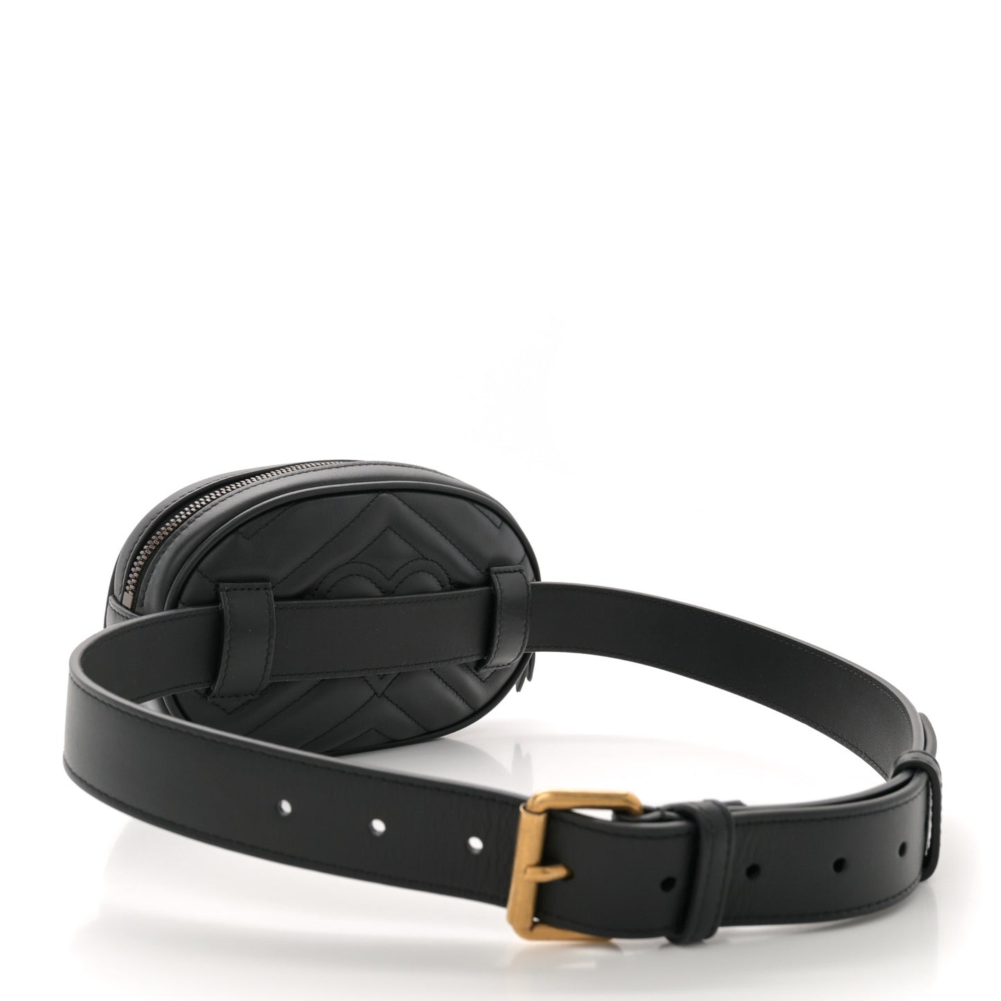 Calfskin Matelasse GG Marmont Belt Bag 85 34 Black
