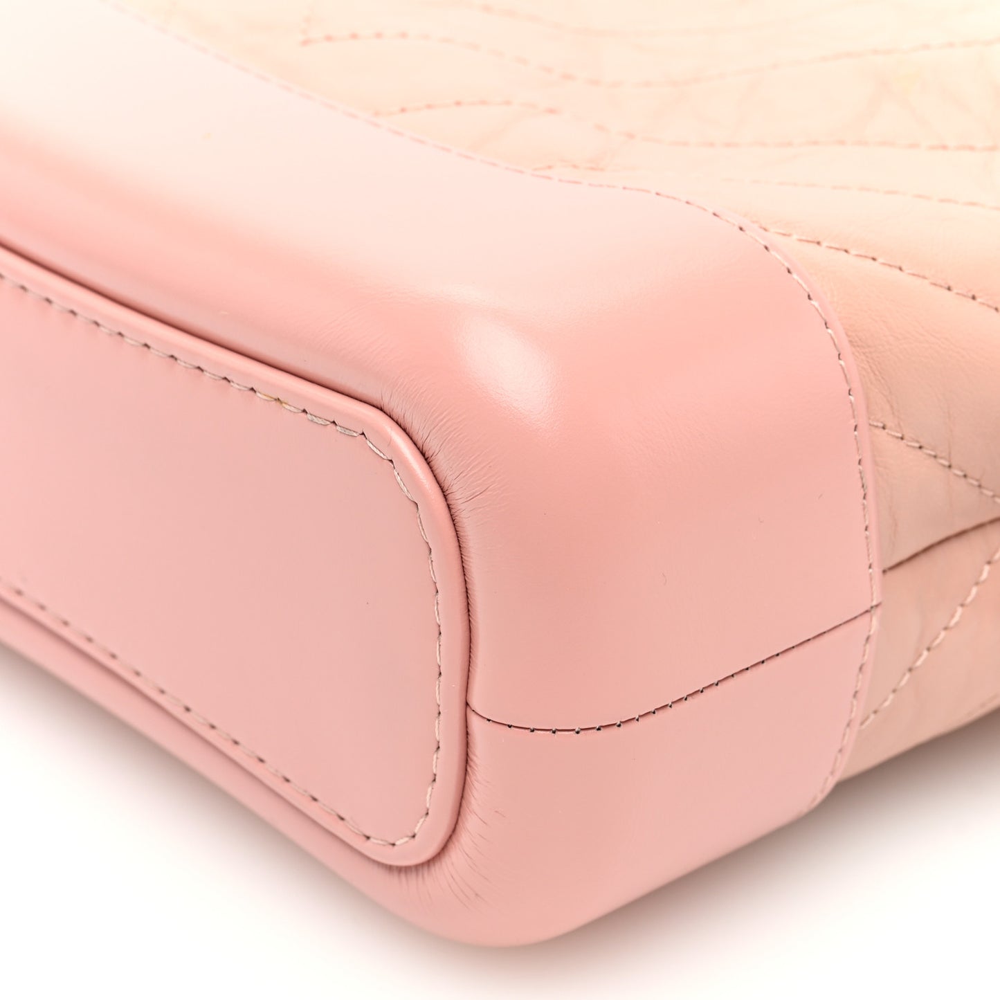 Aged Calfskin Chevron Quilted Small Gabrielle Hobo Pink