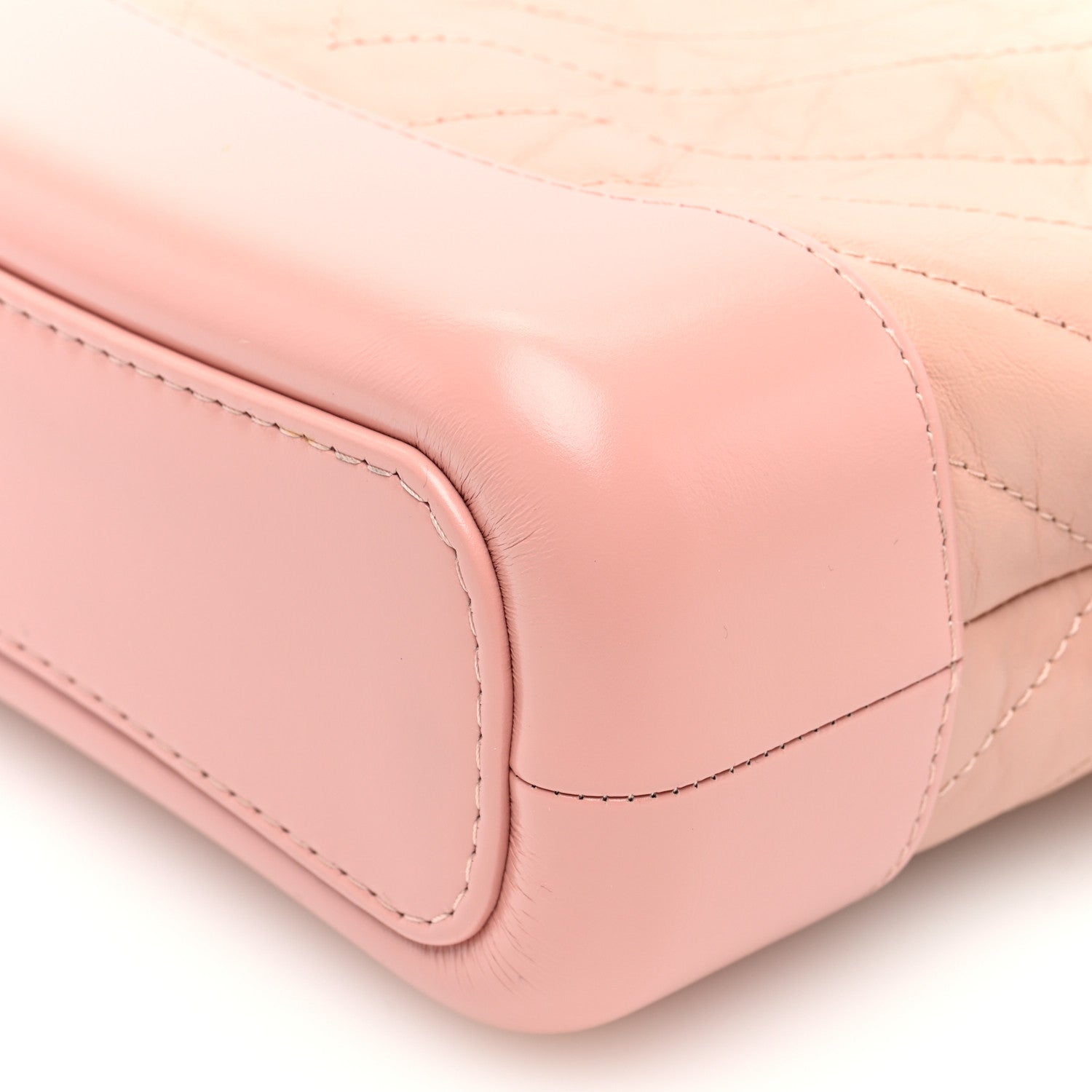 Chanel Aged Calfskin Chevron Quilted Small Gabrielle Hobo Pink 10 of 10