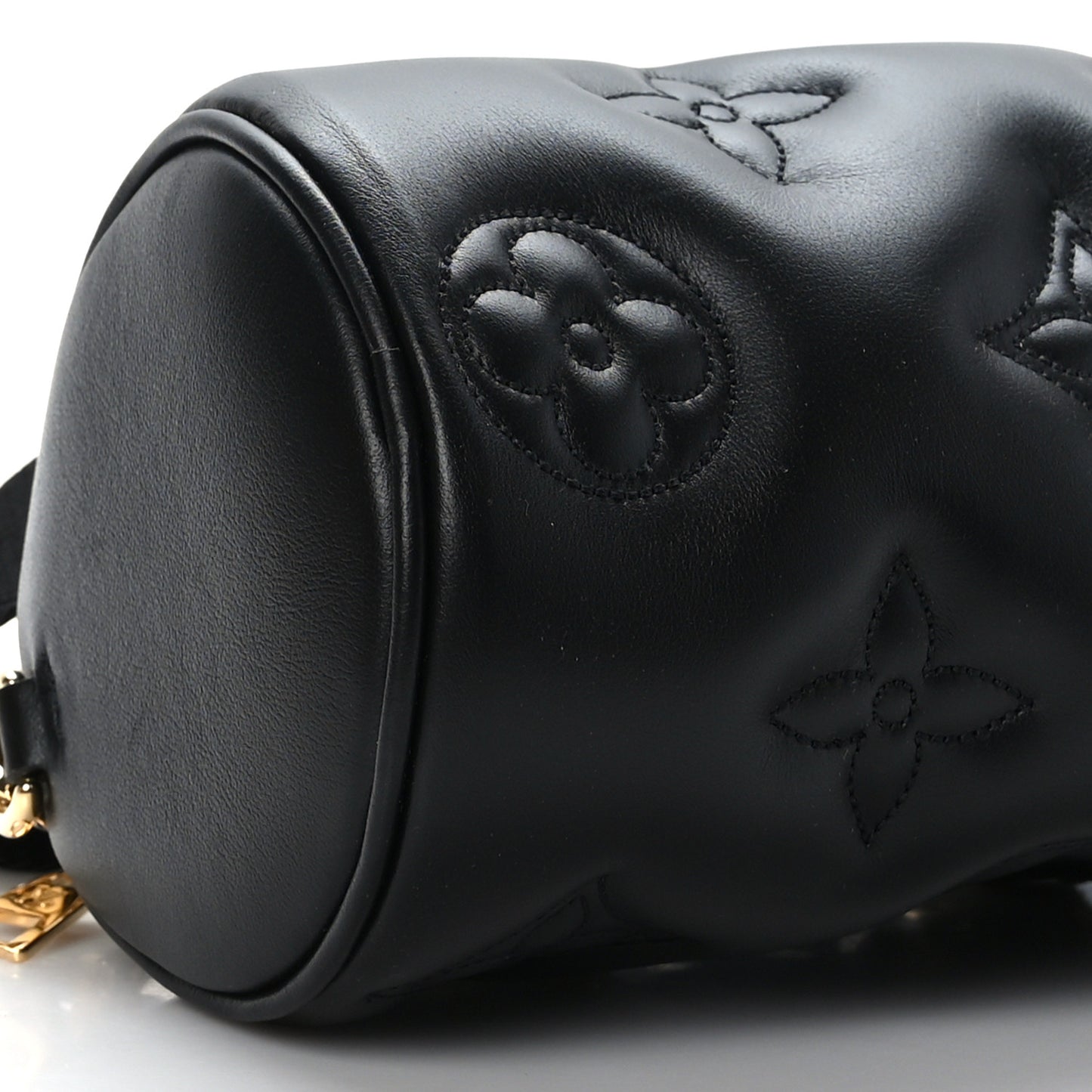 Calfskin Bubblegram Papillon BB Black