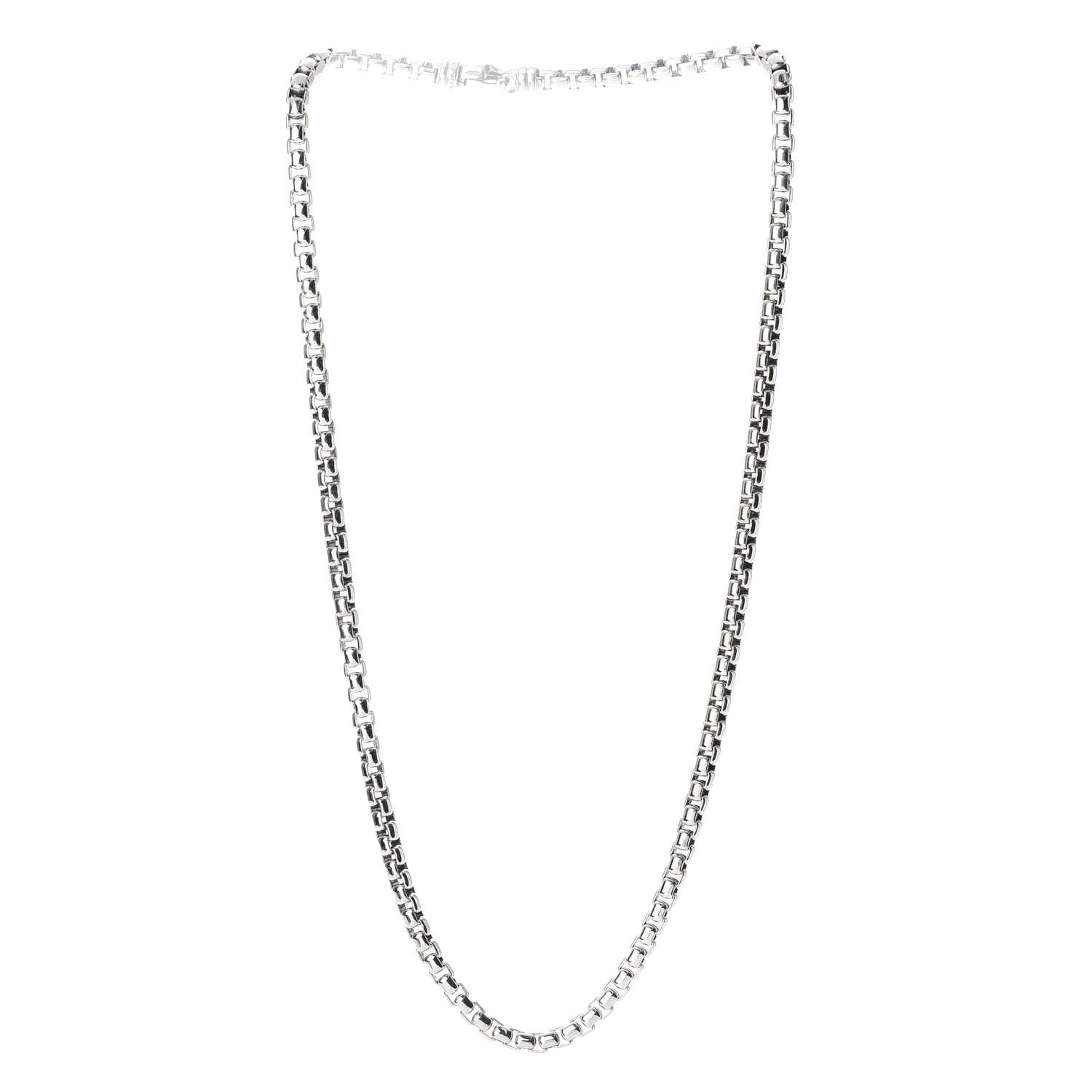 David Yurman Sterling Silver 4.8mm Box Chain Necklace 20" 3 of 4