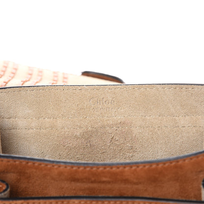 Chloe Suede Calfskin Braided Mini Hudson Shoulder Bag Caramel 5 of 12