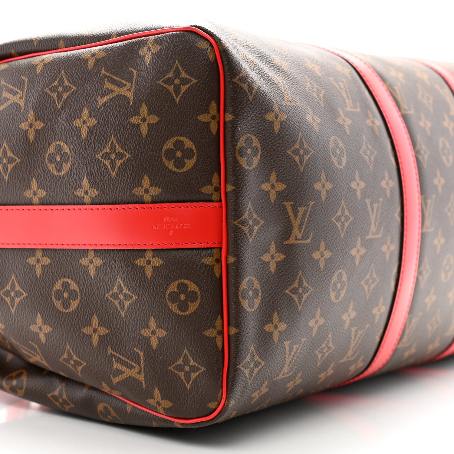 Louis Vuitton Calfskin Monogram Keepall Bandouliere 50 Coquelicot 9 of 11
