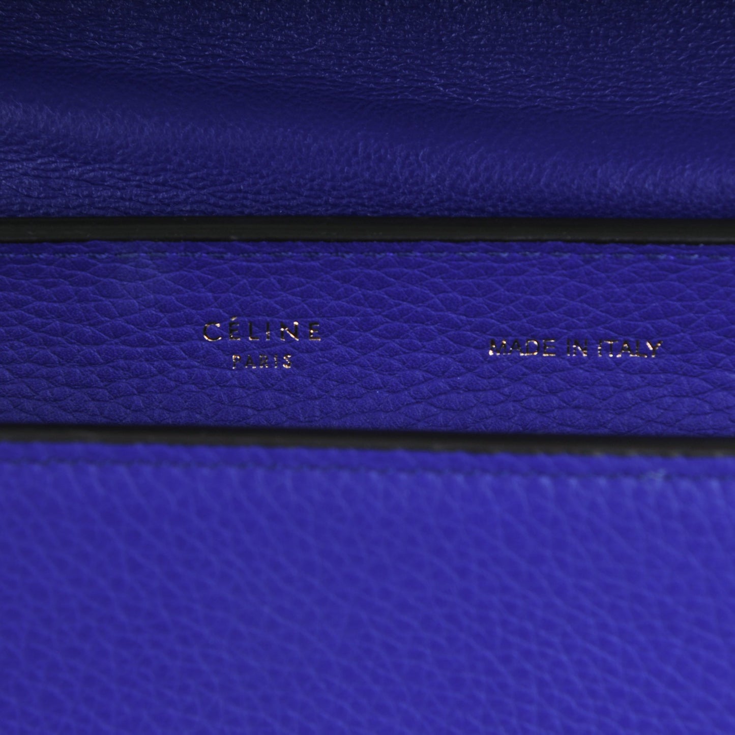 Drummed Calfskin Suede Medium Trapeze Indigo