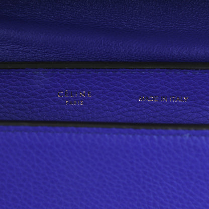 Celine Drummed Calfskin Suede Medium Trapeze Indigo 7 of 9