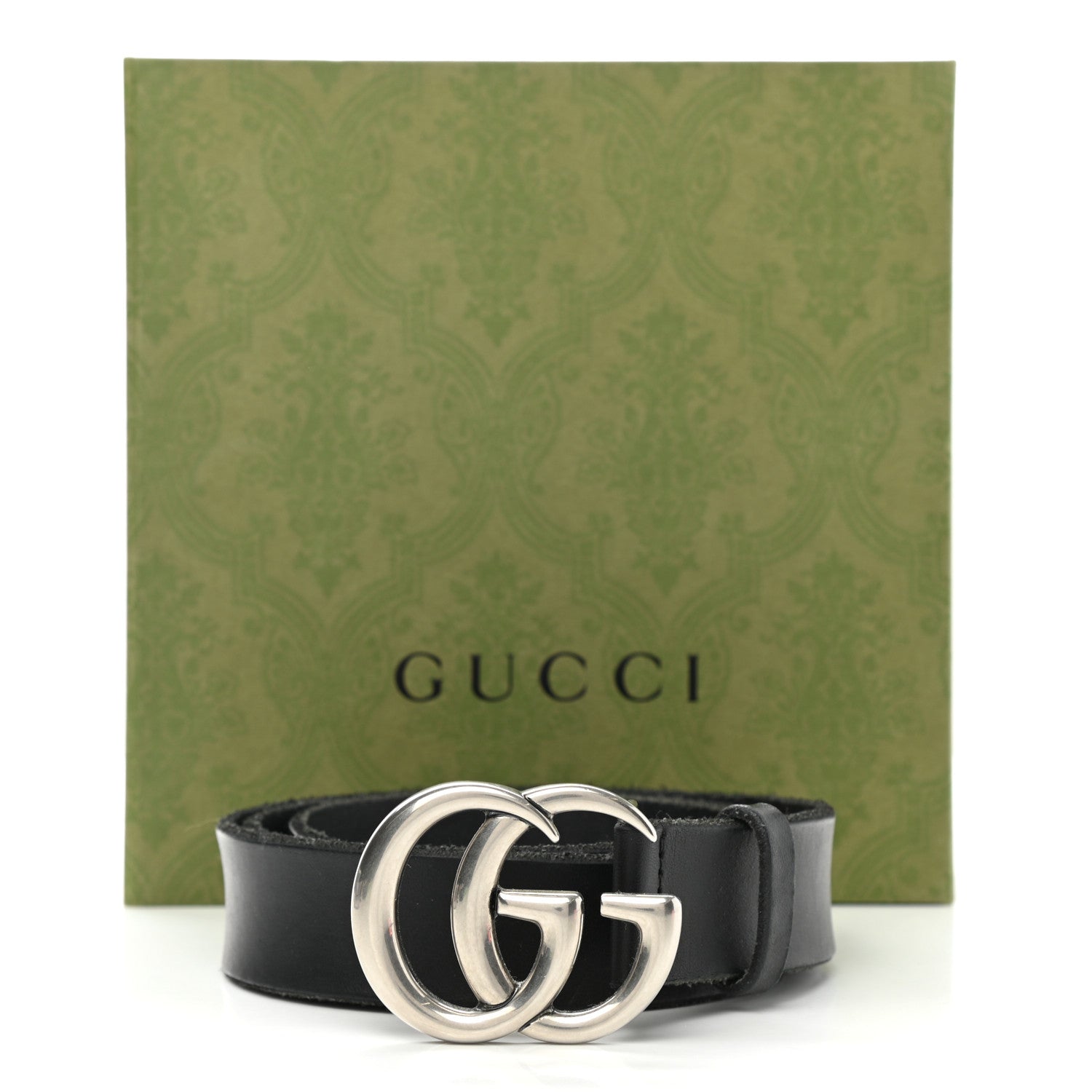 Gucci Faded Calfskin Double G 30mm Belt 85 34 Black 4 of 4