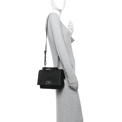 Givenchy Grained Calfskin Mini Shark Lock Satchel Black 2 of 10