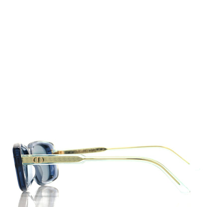 Christian Dior Acetate Cannage DiorHighlight S21F Square Sunglasses Transparent Blue Green 3 of 7