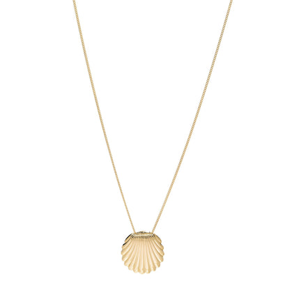Tiffany 14K Yellow Gold Seashell Pendant Necklace 1 of 6
