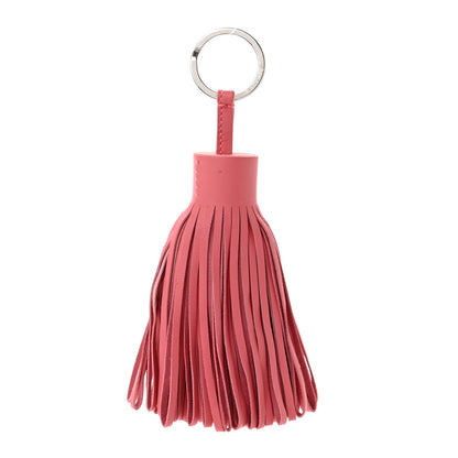Hermes Lambskin Carmen Tassel Key Holder Rose Azalee 1 of 3
