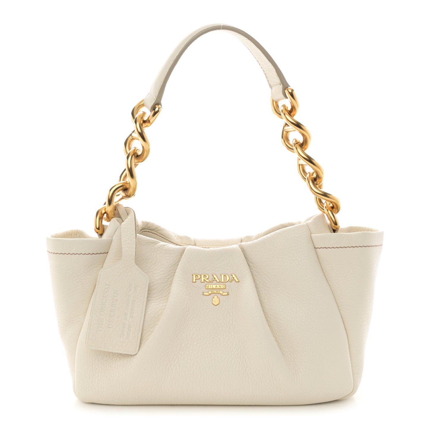Cervo Pleats Small Shoulder Bag Talco