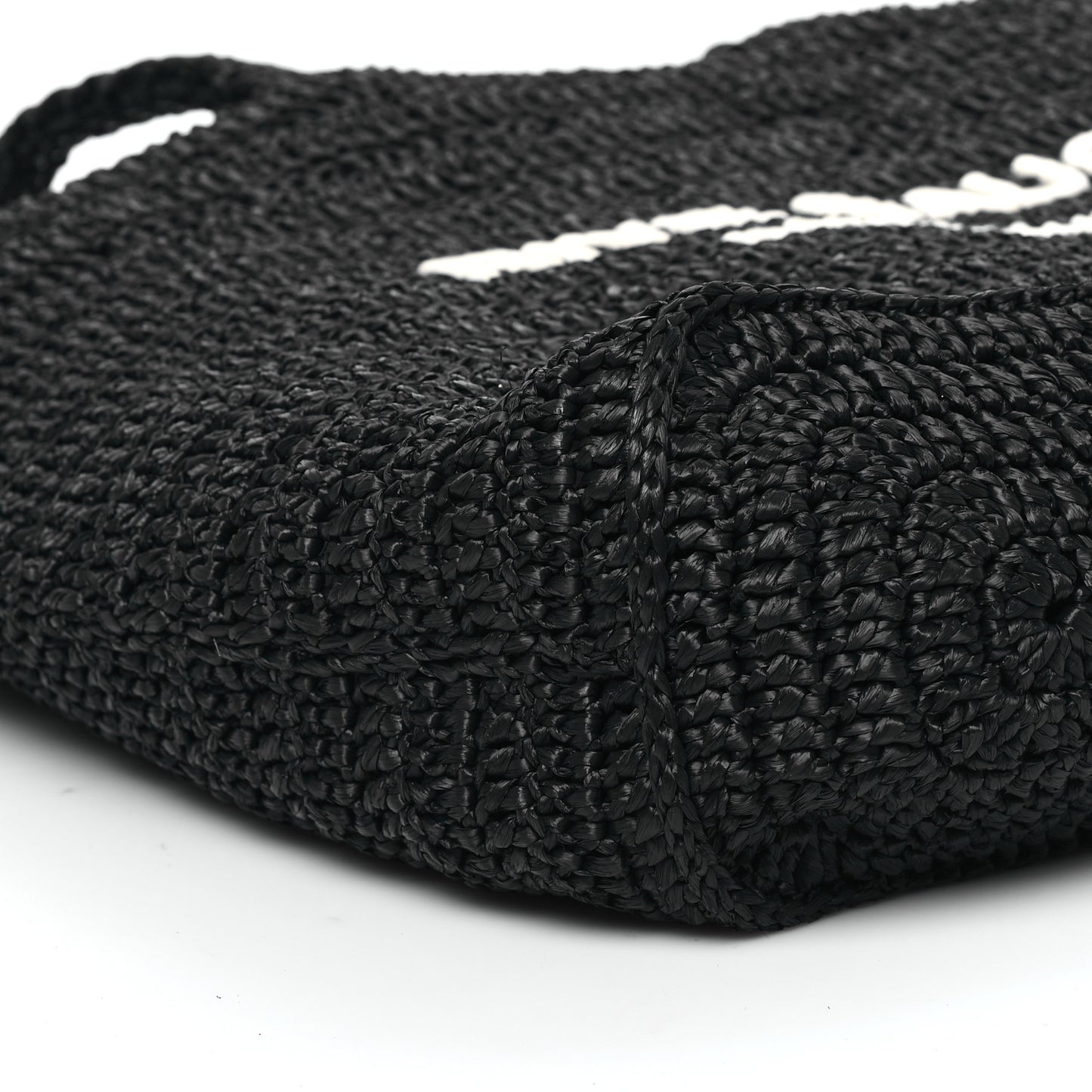 Raffia Rive Gauche Tote Black
