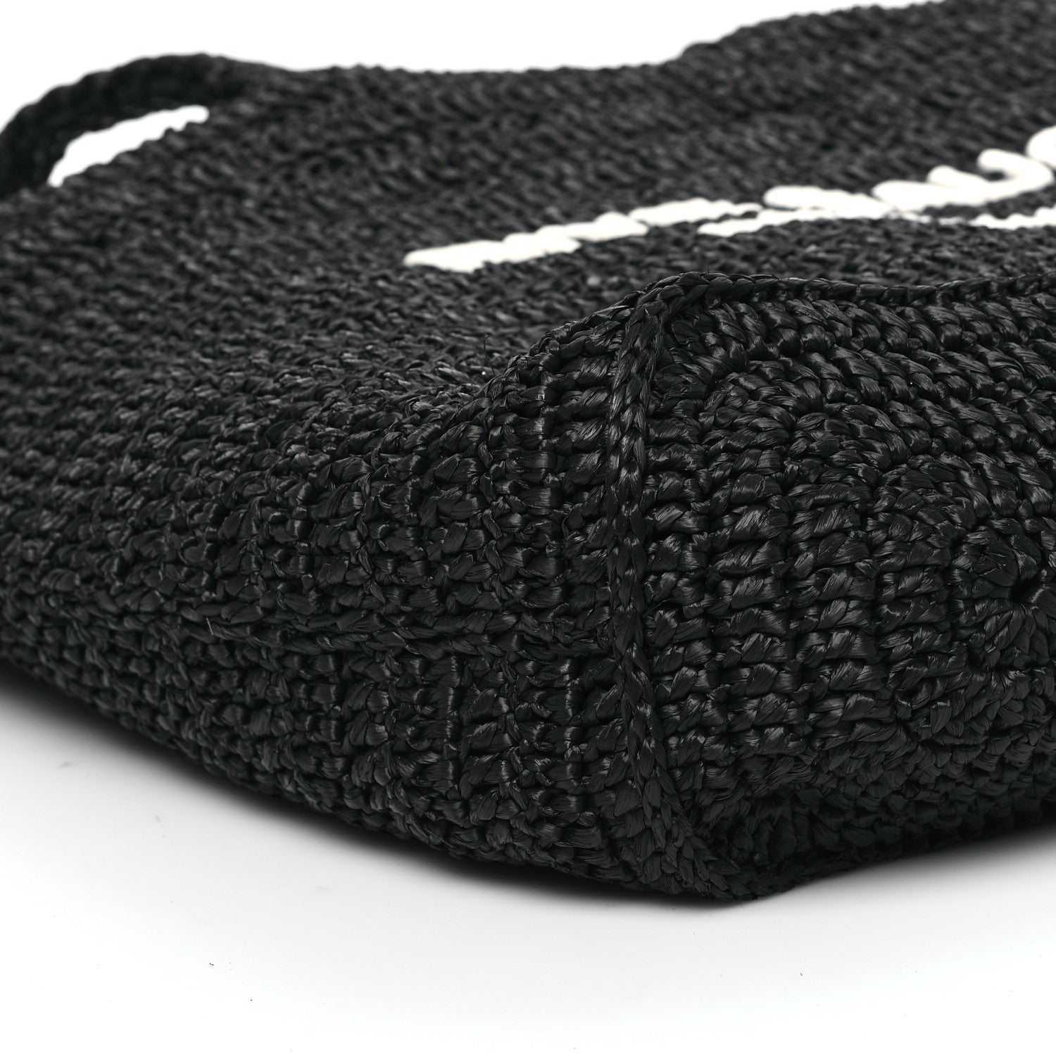 Saint Laurent Raffia Rive Gauche Tote Black 9 of 10