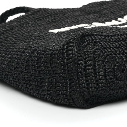 Saint Laurent Raffia Rive Gauche Tote Black 9 of 10