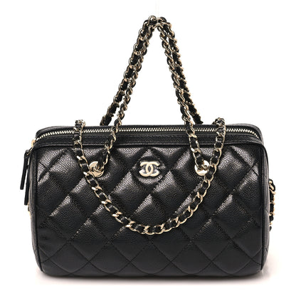 Chanel Caviar Quilted Barrel Clutch With Chain  Black 1 of 11
