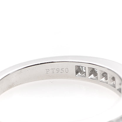 Tiffany Platinum Diamond .26ct 3mm Half Circle Wedding Band Ring 46 3.75 4 of 5