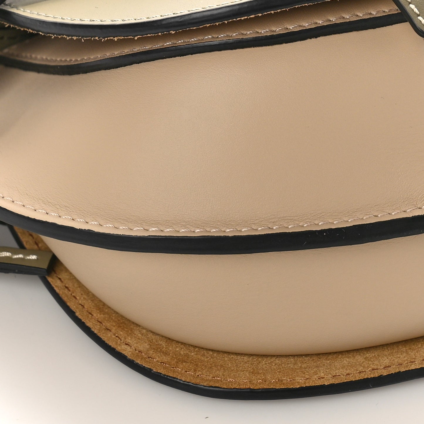 Calfskin Mini Gate Dual Bag Clay Green Dusty Beige