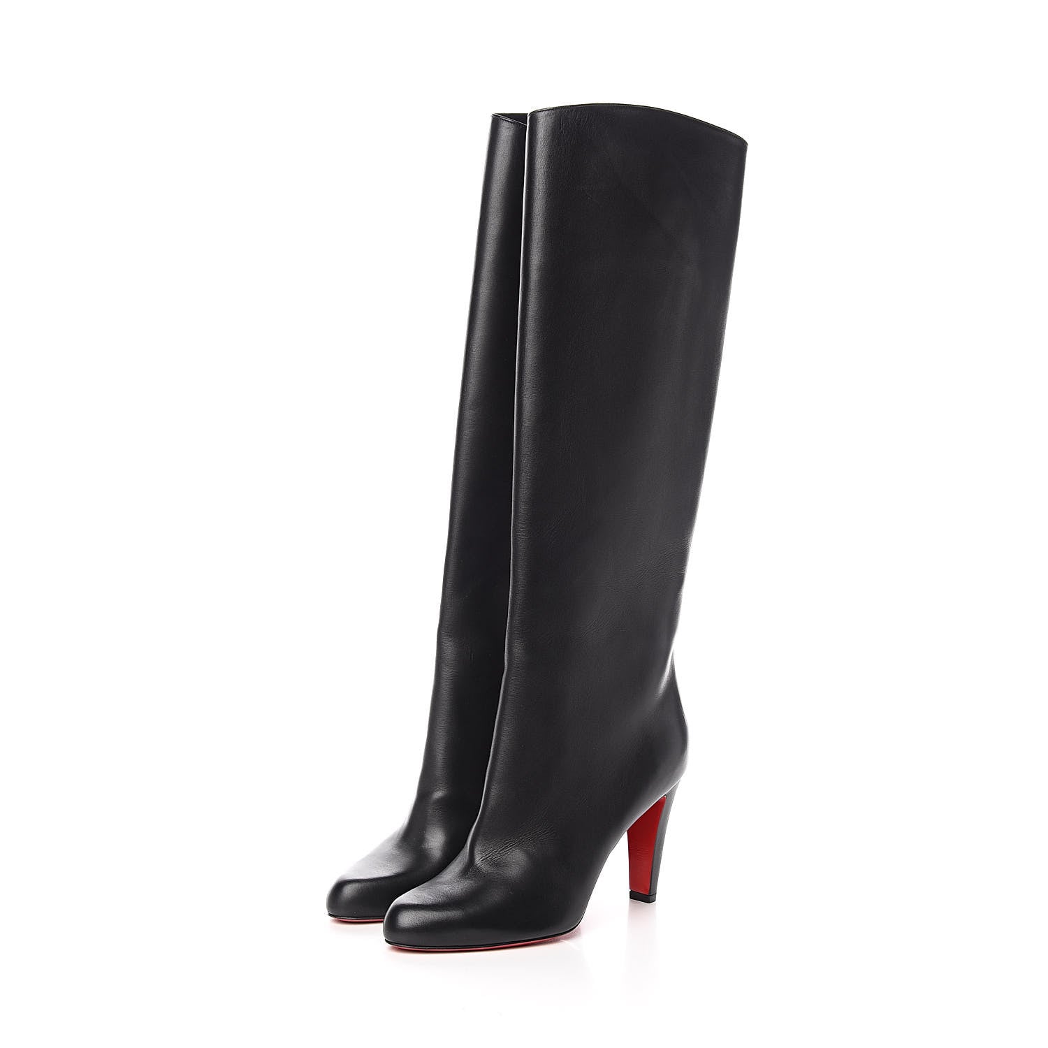 Christian Louboutin Calfskin Opera Marmara Botta 85 Tall Boots 38.5 Black 3 of 8