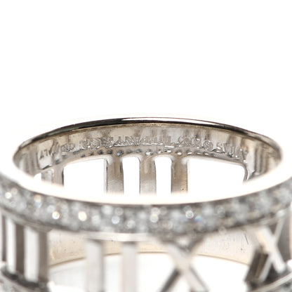 Tiffany 18K White Gold Diamond Atlas Open Ring 50 5.5 4 of 5