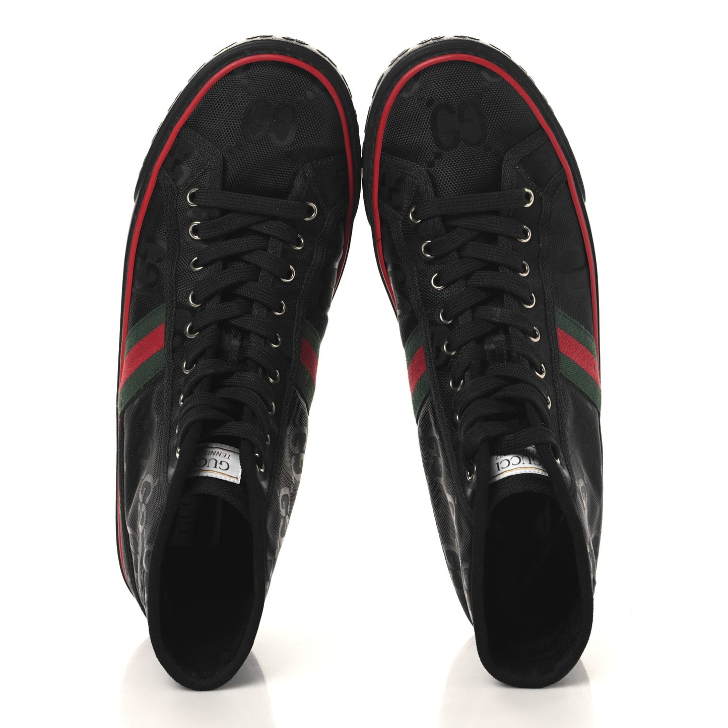 Econyl Nylon Web Monogram Off The Grid Mens 1977 Tennis High Top Sneakers 9.5 Black