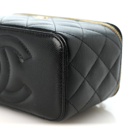 Chanel Caviar Quilted Small Vanity Case With Chain Black 10 of 10