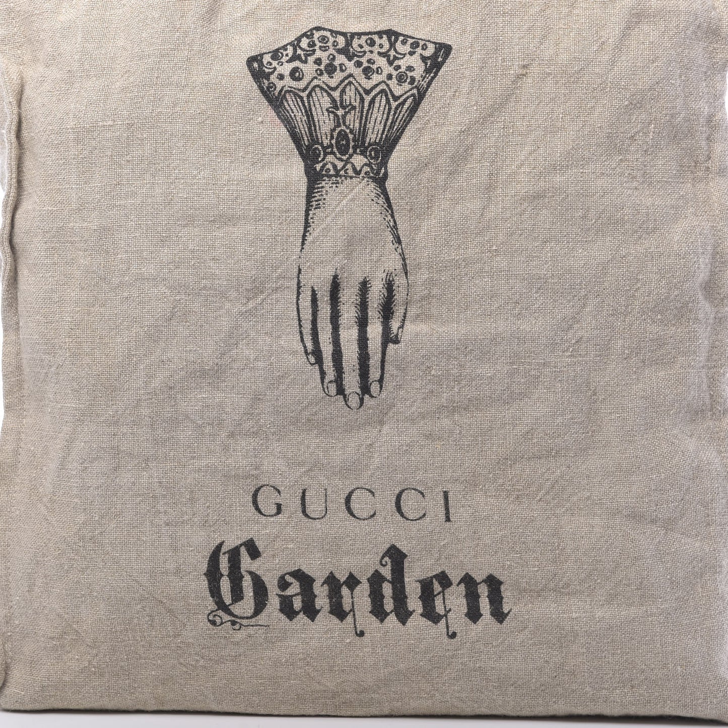 X JAYDE FISH Linen Hand Print Garden Tote Beige