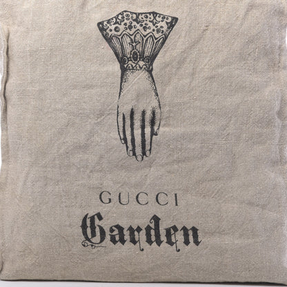 Gucci X JAYDE FISH Linen Hand Print Garden Tote Beige 7 of 12