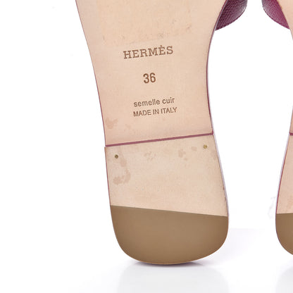 Hermes Epsom Oran Sandals 36 Pink 8 of 10