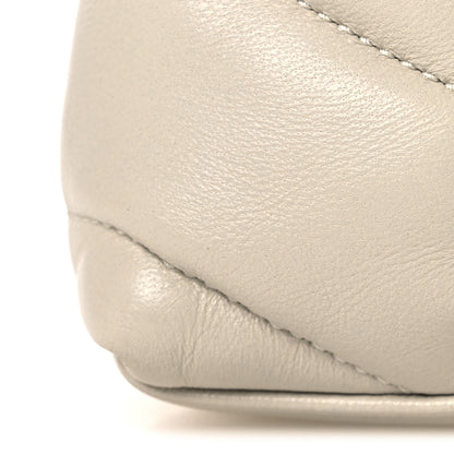 Saint Laurent Lambskin Monogram Loulou Puffer Pouch Clutch Crema Soft 12 of 12