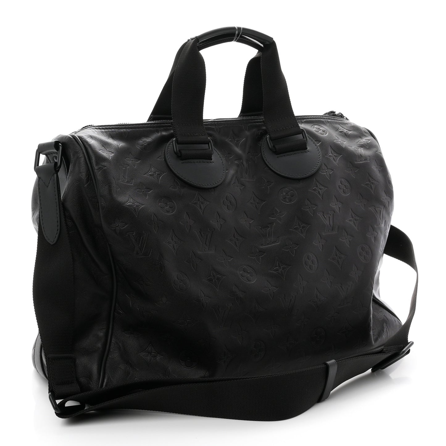 Calfskin Shadow Monogram Mens Speedy Bandouliere 40