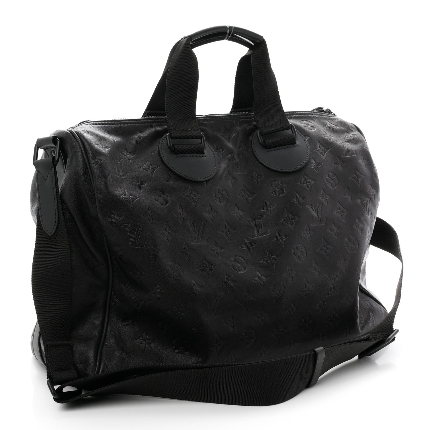 Louis Vuitton Calfskin Shadow Monogram Mens Speedy Bandouliere 40 3 of 9