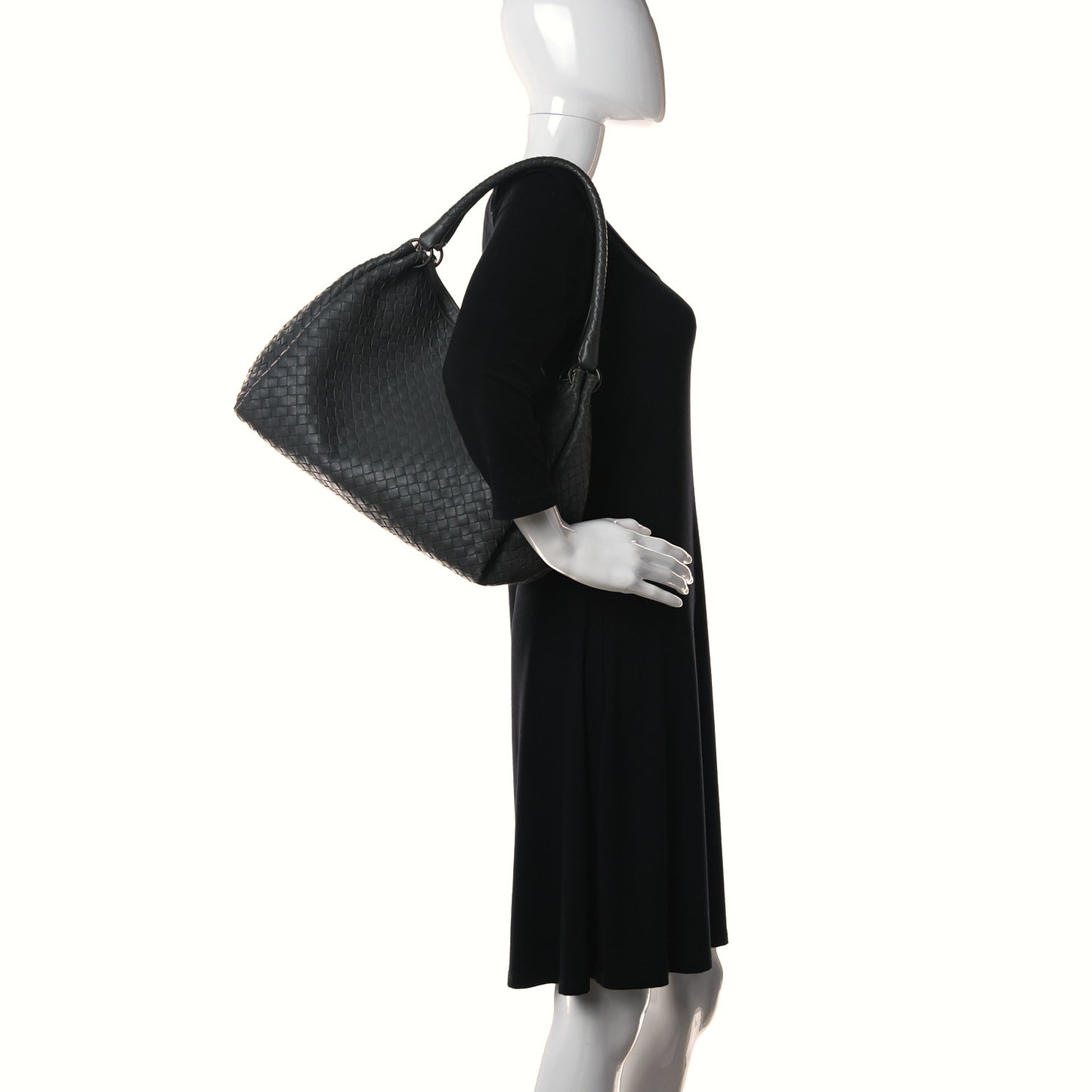 Nappa Intrecciato Parachute Bag Grey
